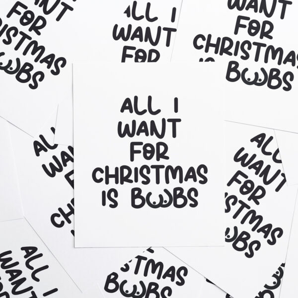 Carte postale - All I want for christmas is boobs